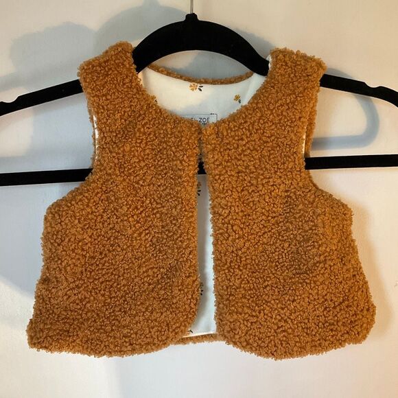 Rachel Zoe Teddy Vest for Baby, 12 Months. Tan. Adorbs - Picture 7 of 11